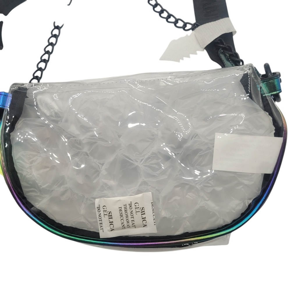 Steve Madden NYC Iridescent Womans Clear Hobo Crossbody Stadium & Arena Approved - Picture 5 of 7